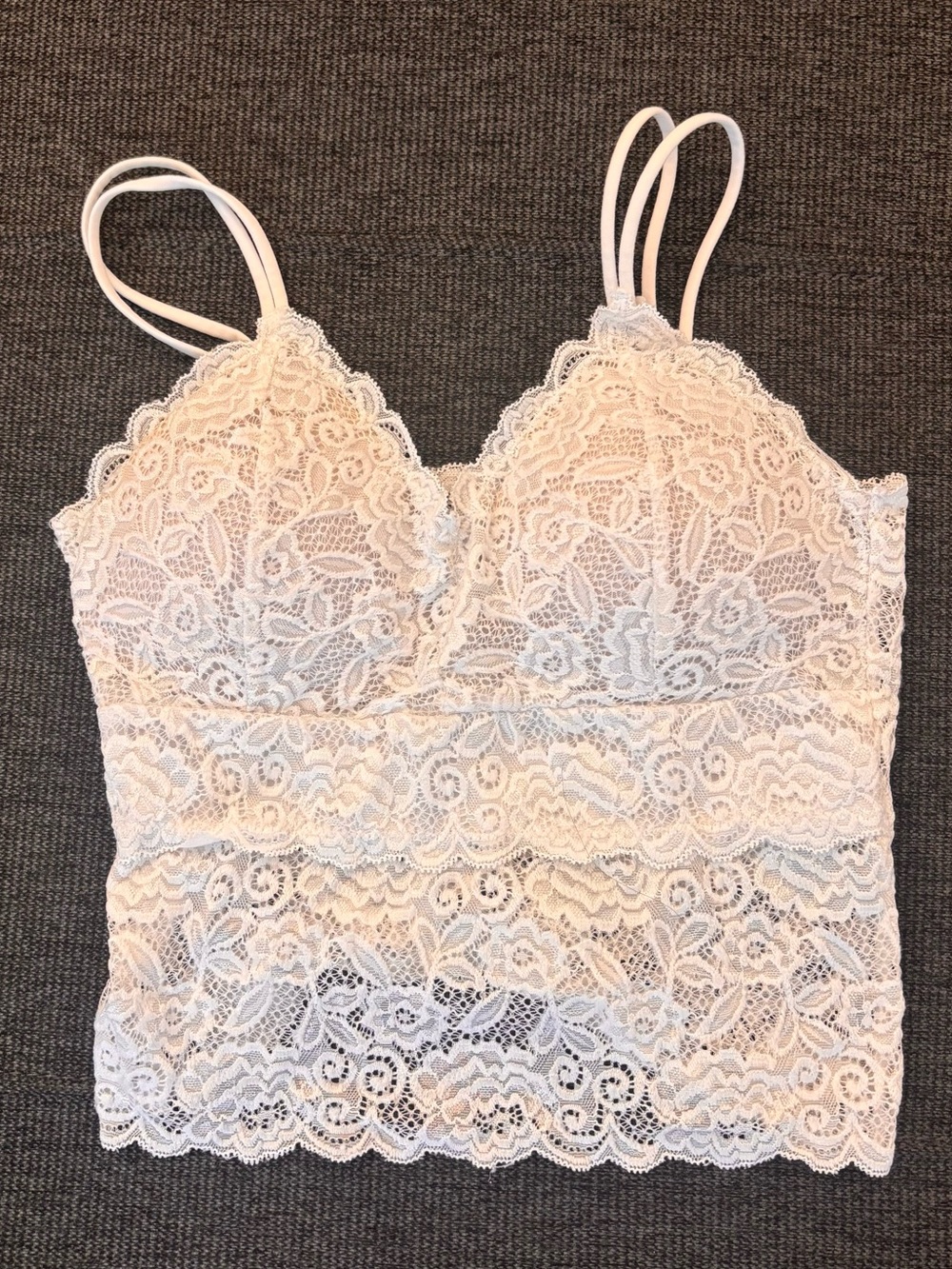 Lace Bralette Cami in Soft White